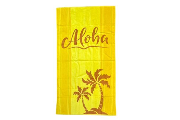 Strandtuch Aloha gelb